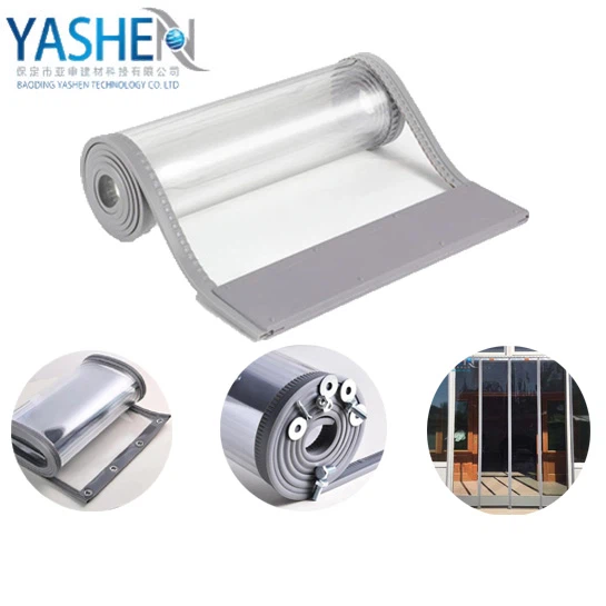 Tirai Pintu PVC Magnetik Lembut Transparan